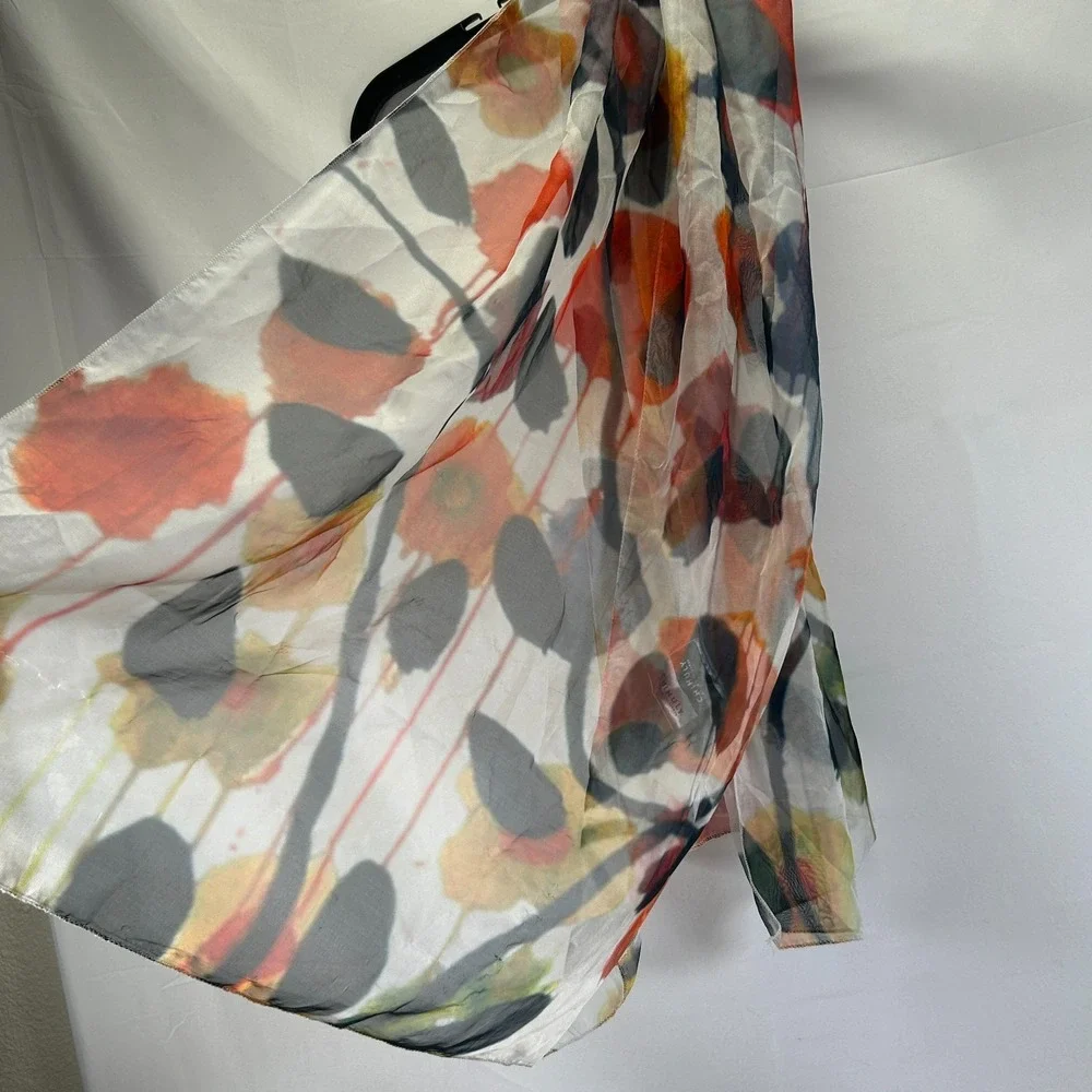 Chihuly Scarf Garden Glass Silk Wrap‎ Limited Edition Floral Art To Wear Design